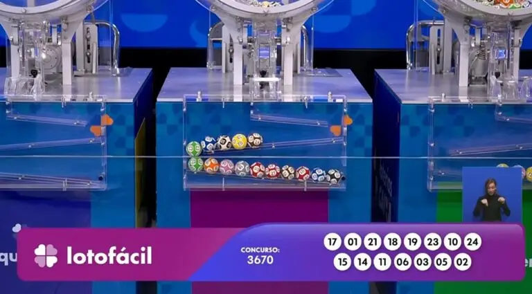 Resultado Lotofácil 3670