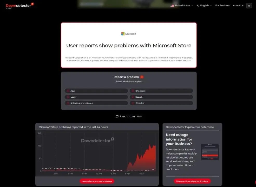 Microsoft users report problems