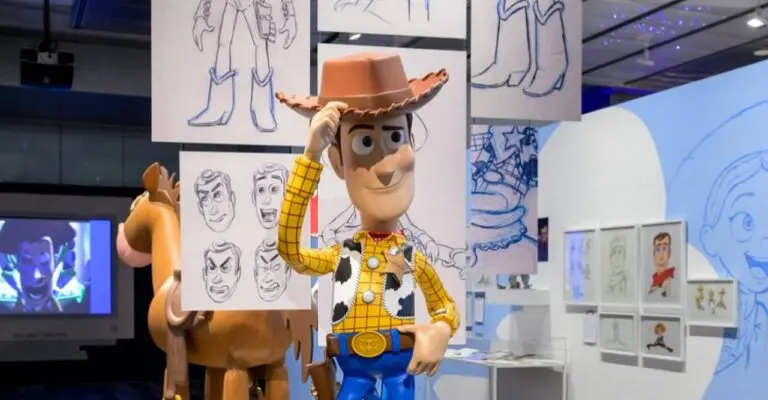 Woody na exposição 'Toy Story ao Infinito e Além'