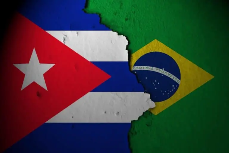 Bandeira Cuba e Brasil