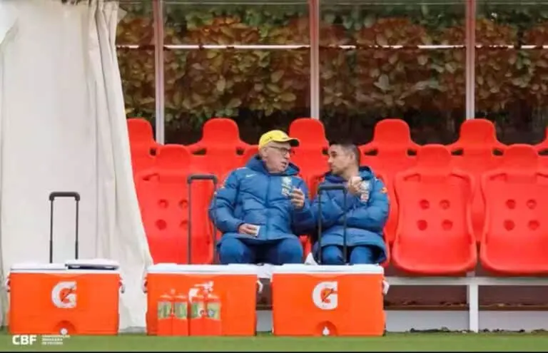 Carlo Ancelotti e Rodrigo Caetano
