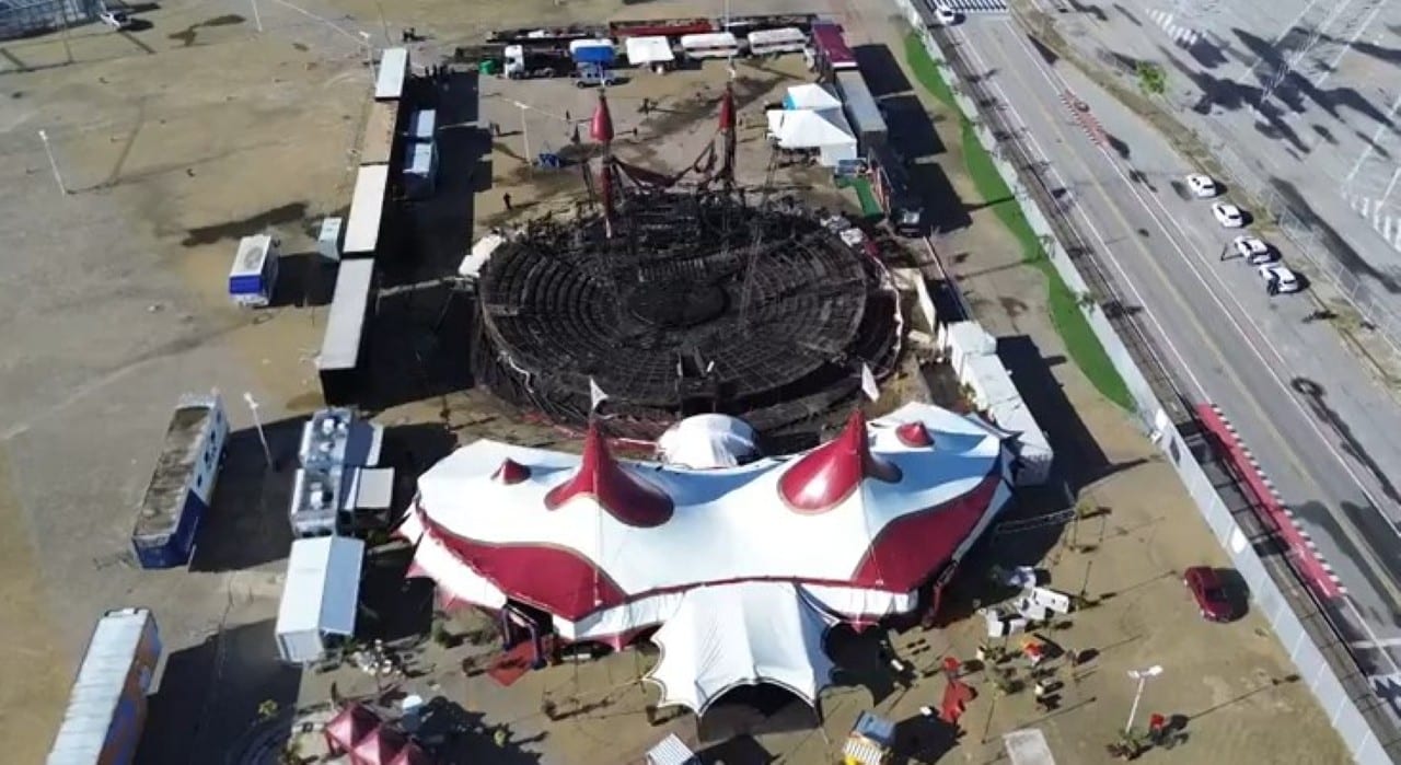 Circo de Tirullipa após incêndio
