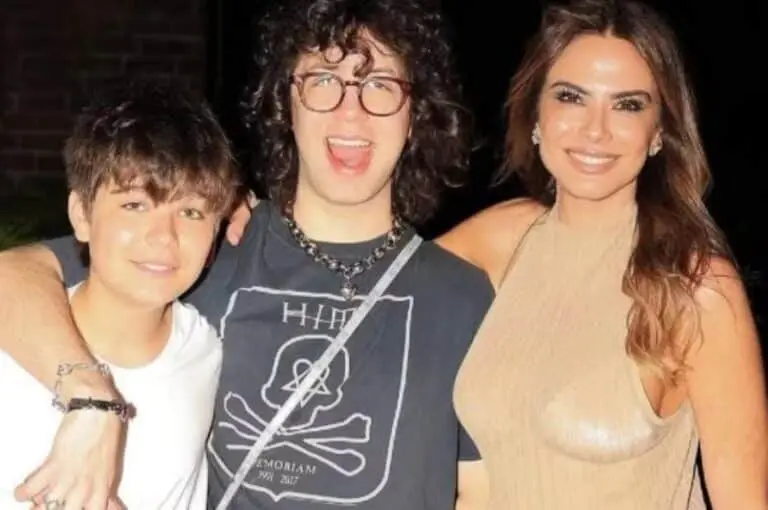 Luciana Gimenez com os filhos, Lorenzo e Lucas