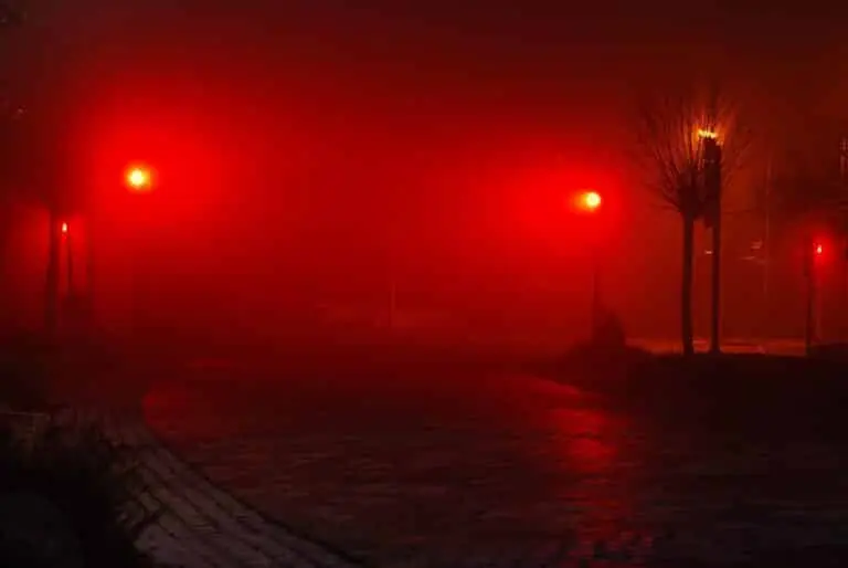 Luzes, iluminação vermelha, cidade