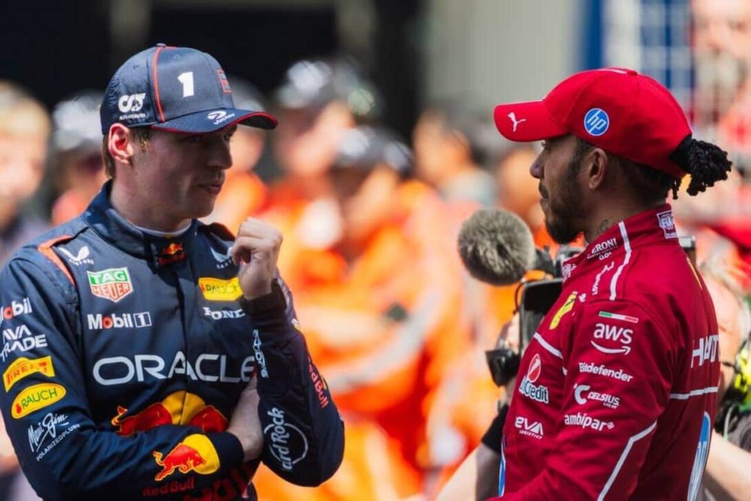 Max Verstappen e Lewis Hamilton