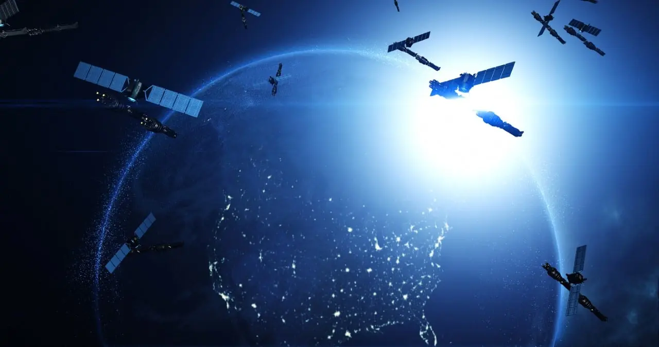 Planeta Terra e satélite