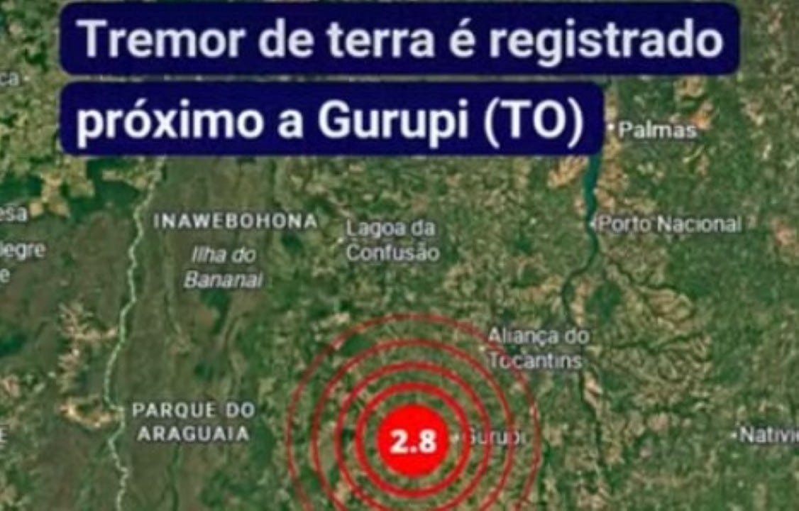 Tremor foi registrado em Gurupi (TO)