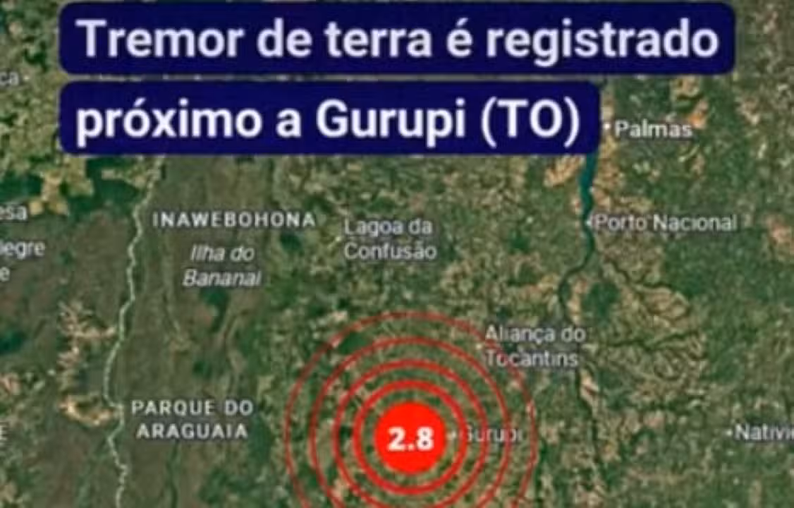 Tremor foi registrado em Gurupi (TO)