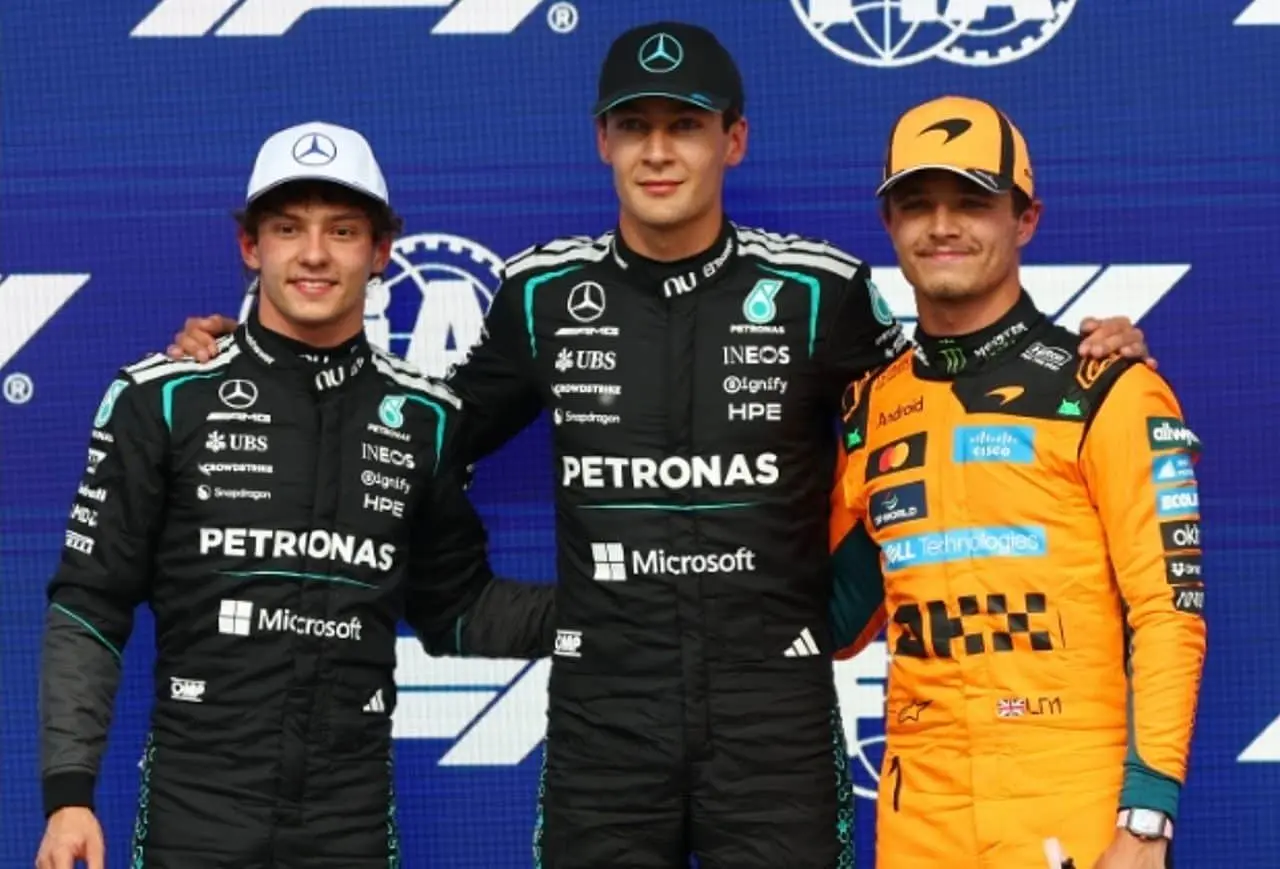 Antonelli, Russell e Norris - X.com/ F1