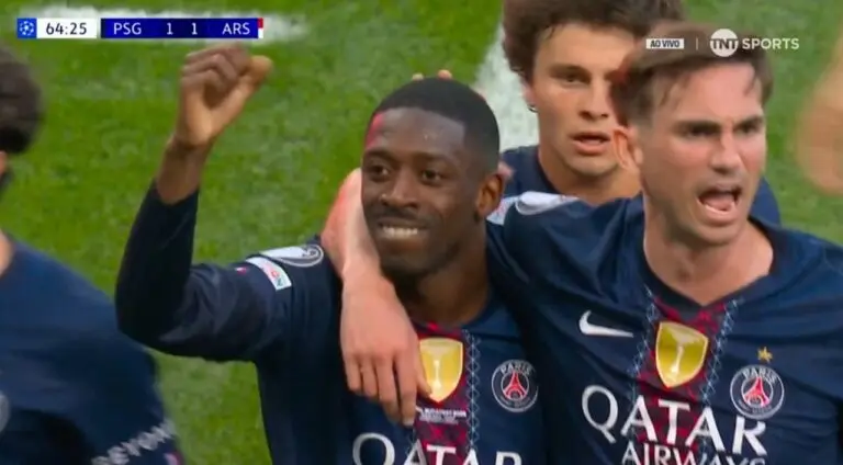 Golaçõ de dembele de penalti - Empata final - TNT