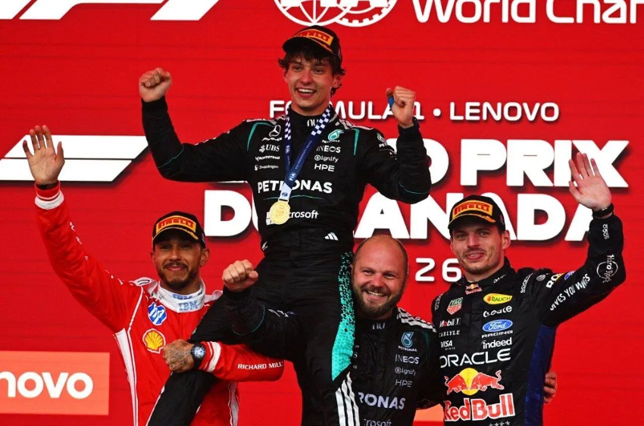 Hamilton, Antonelli e Verstappen - X.com/ F1