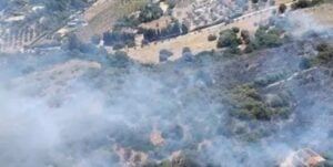Incêndio atinge área rural de Domus de Maria e leva Corpo Florestal a usar helicópteros em Sardinha