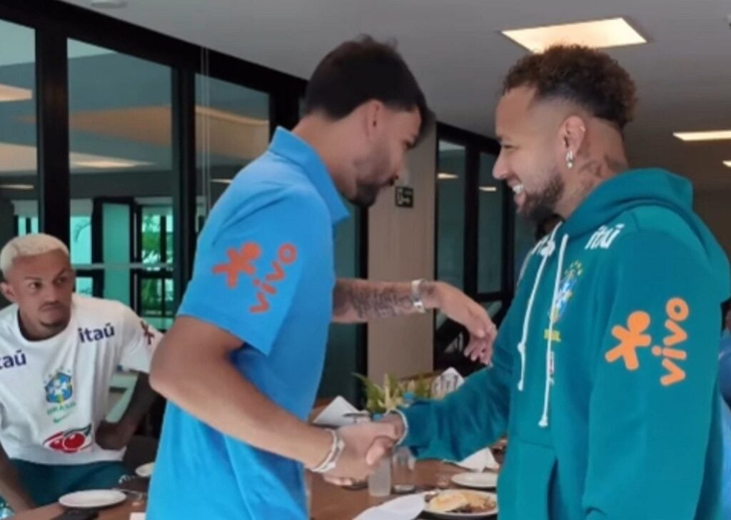 Lucas paquetá e Neymar - Reprodução