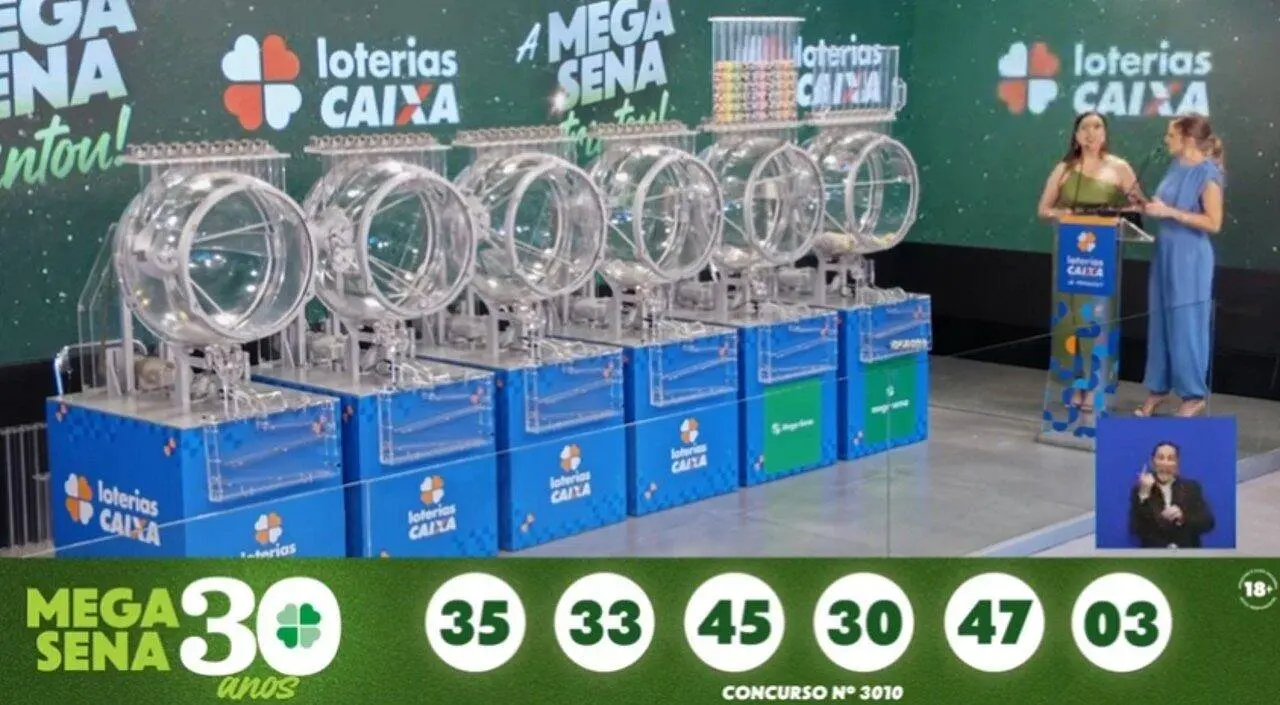 Mega-Sena 30 anos Resultado