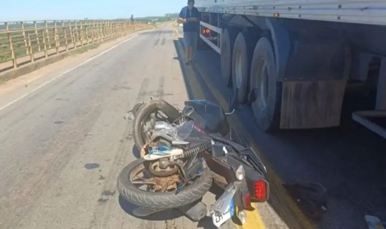 Motociclista morre em colisão com carreta na BR-070 em Mato Grosso - Reprodução