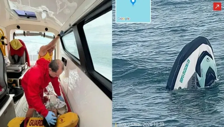 Mulher encontrada em alto-mar