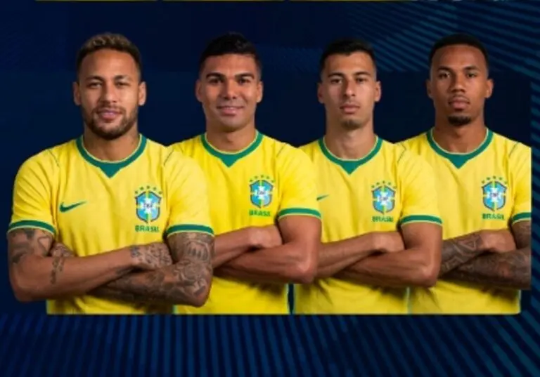 Neymar, Casemiro, Martineli e Magalhães - X.com/ CBF