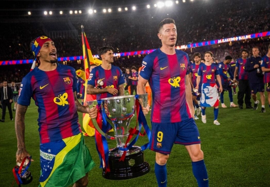 Raphinha e Lewandowski - X.com/ Barcelona