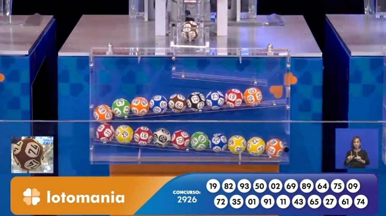 Lotomania 2926 da Caixa divulga oficialmente os vinte números sorteados para jackpot de R$ 7 milhões