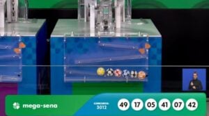 Último Resultado Mega-Sena 3012: números 05, 07, 17, 41, 42, 49 sorteados sem ganhador do prêmio principal; acumulado vai a R$ 10 milhões