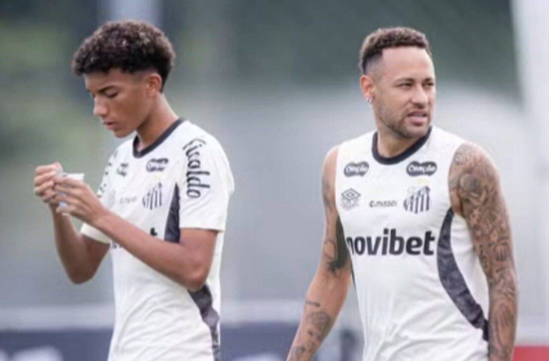 Robinho Jr. och Neymar - Raul Baretta/Santos FC