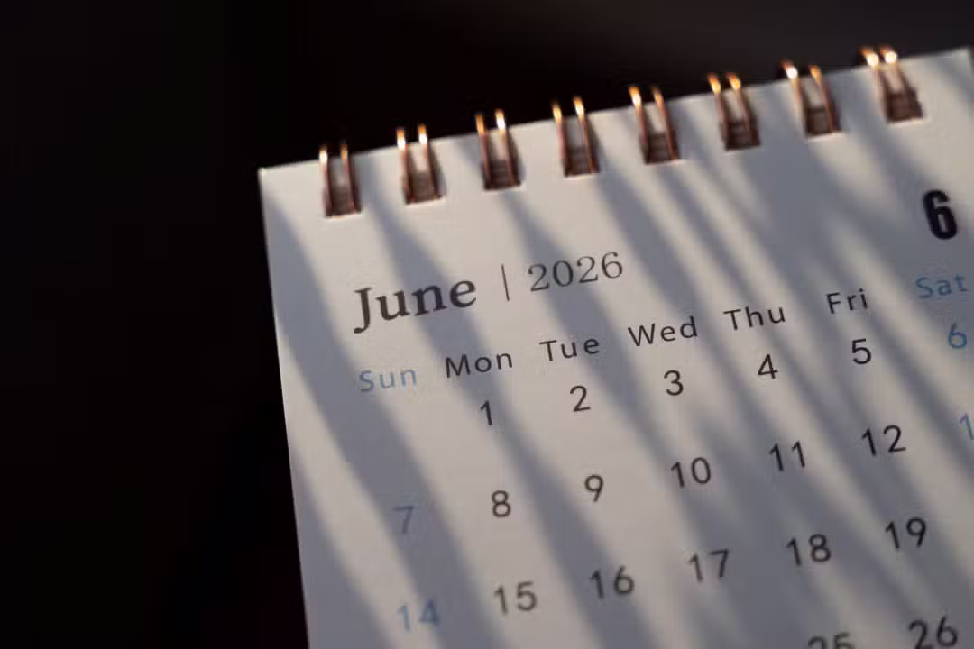 Calendário junho 2026