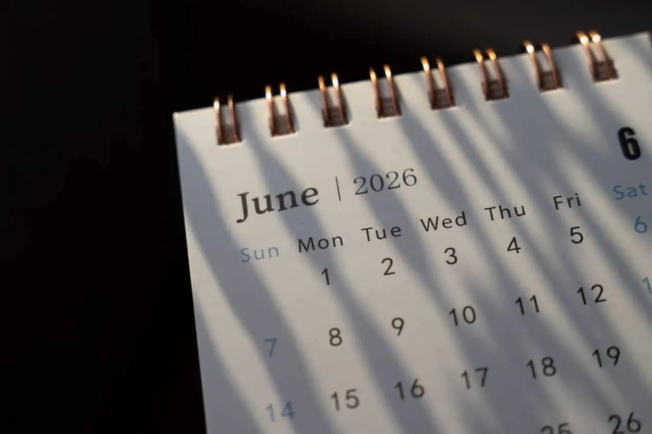 Calendário junho 2026