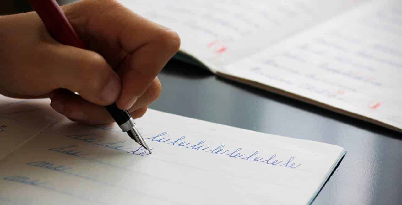 Caligrafia, letra, escrita, papel, caneta