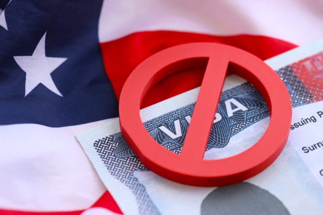 Conceito De Proibição De Visto. Estados Unidos