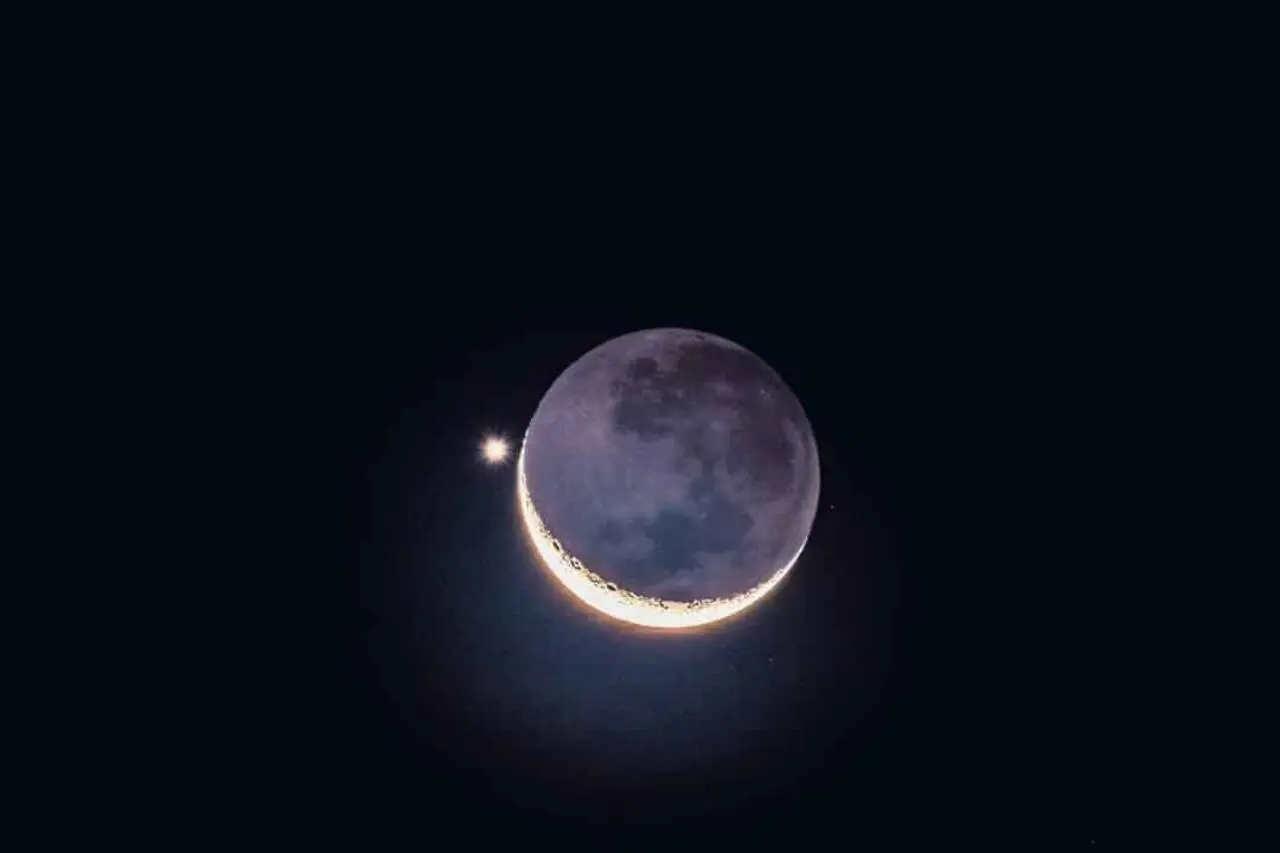 Conjunção Lua e Vênus