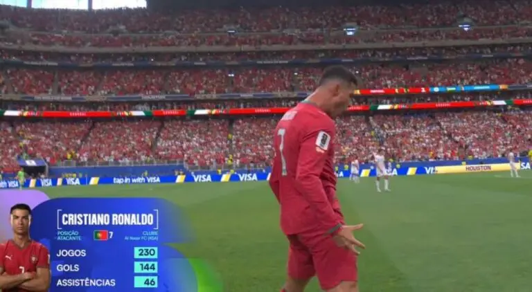 Cristiano Ronaldo abre o placar para Portugal