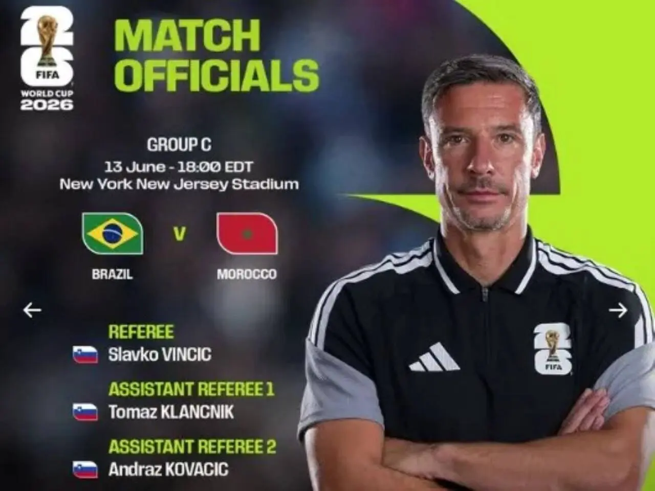 Fifa define Slavko Vinčić para apitar estreia da Seleção Brasileira