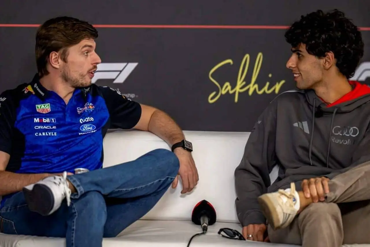 Max Verstappen e Gabriel Bortoleto