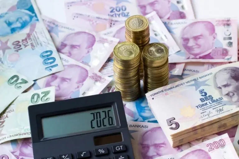 Notas e moedas turca , calculadora