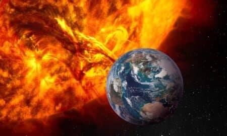Planeta Terra e Sol