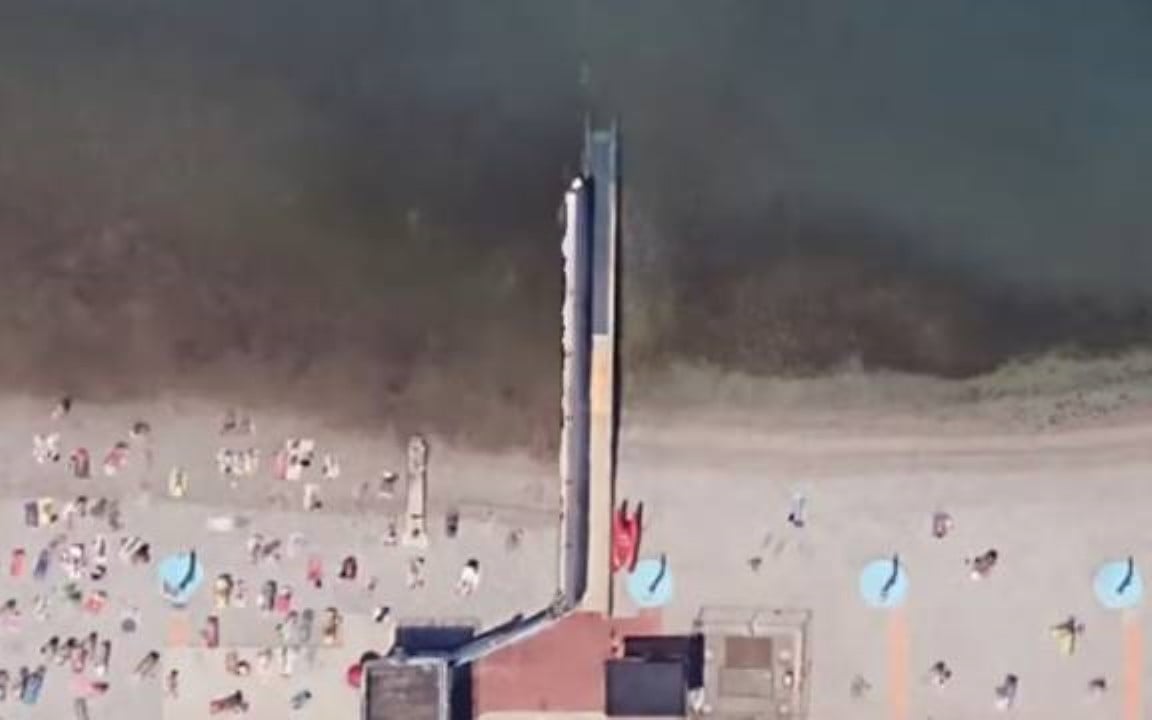 Praia de Pedocin, na Itália — Reprodução/Google Maps