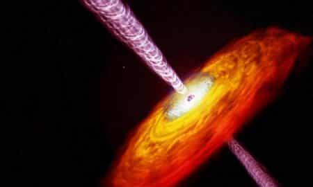 Quasar no espaço escuro