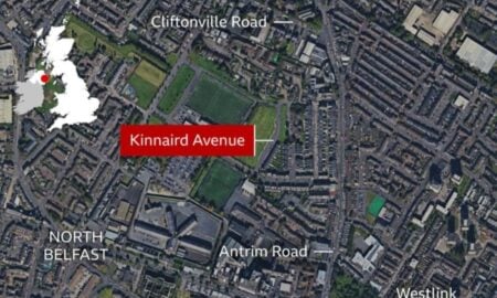 Rua Kinnaird, no norte de Belfast