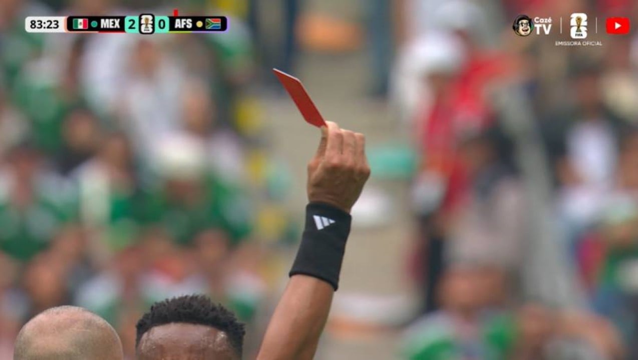 Segundo cartão vermelho para a Àfrica do Sul na Copa do Mundo