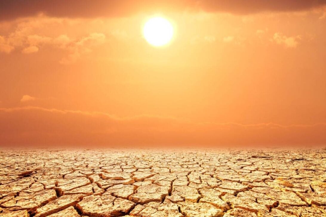 Sol, calor extremo e seca