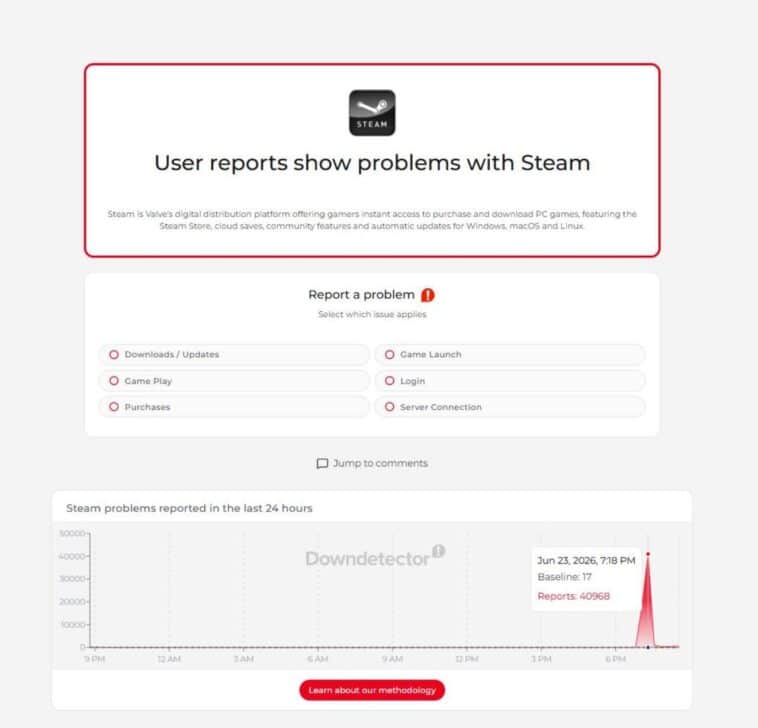 Steam down