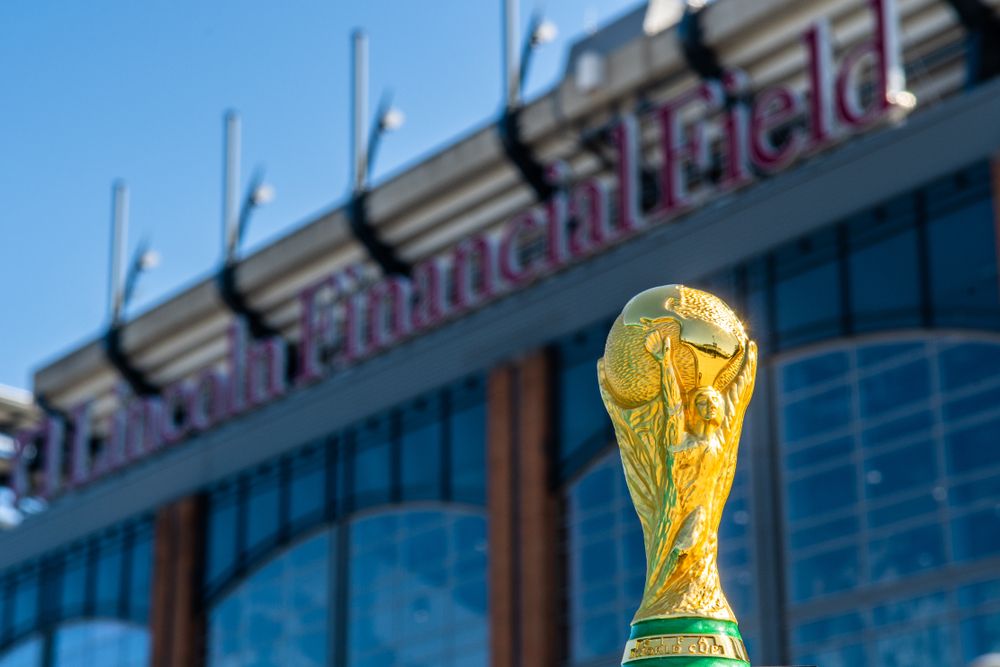 Troféu da Copa no Lincoln Financial Field