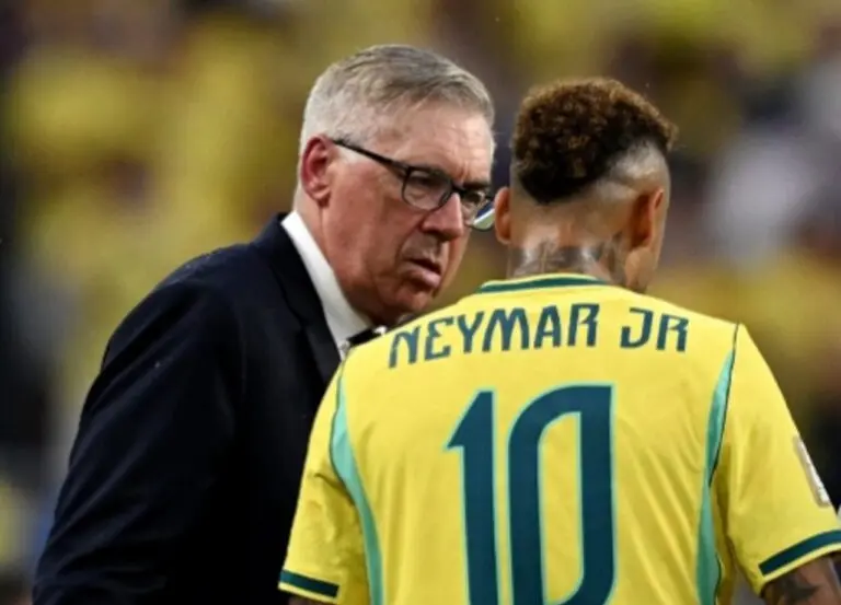 Ancelotti e Neymar - FIFA / Rafael Ribeiro - CBF