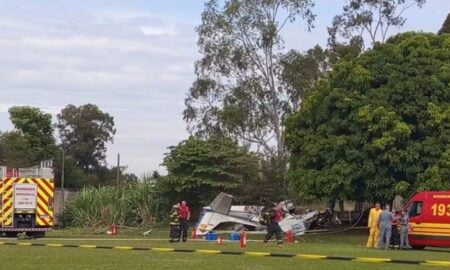 Avião em Marília - Andressa Vitorino/TV TEM