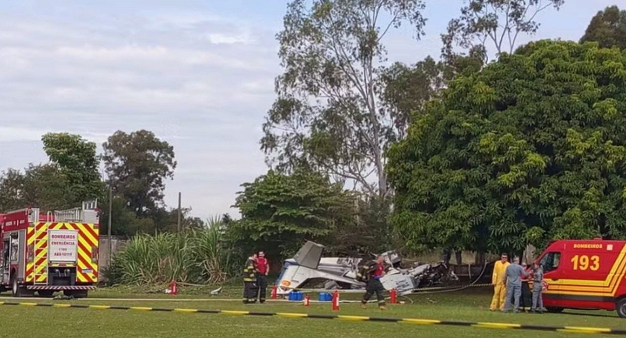 Avião em Marília - Andressa Vitorino/TV TEM