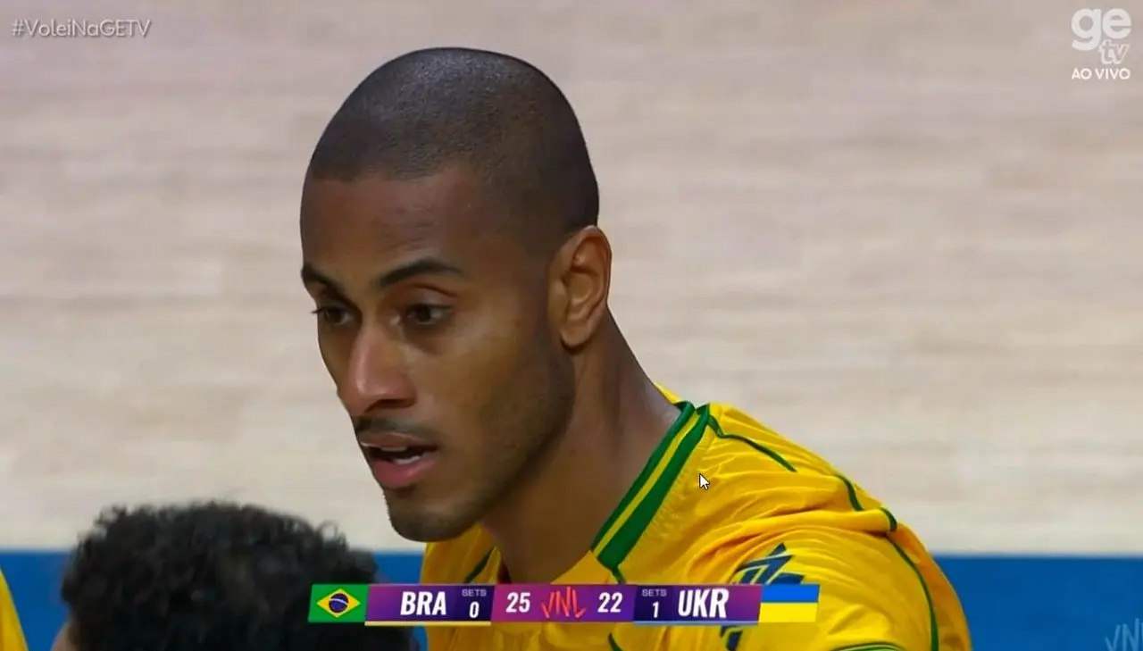 Brasil x Ucrania - segundo set - reprodução GE