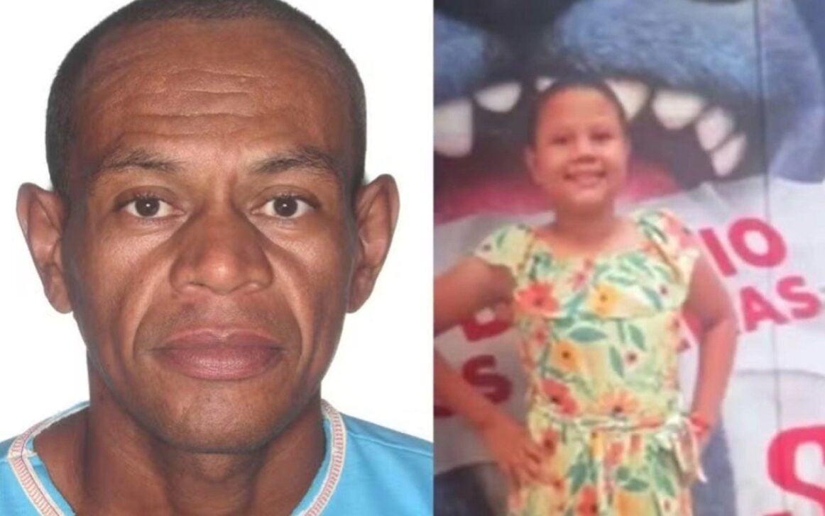 Claudinei Silva, de 42 anos, e Olga Beatriz Santos da Silva, de 12 anos - Internet