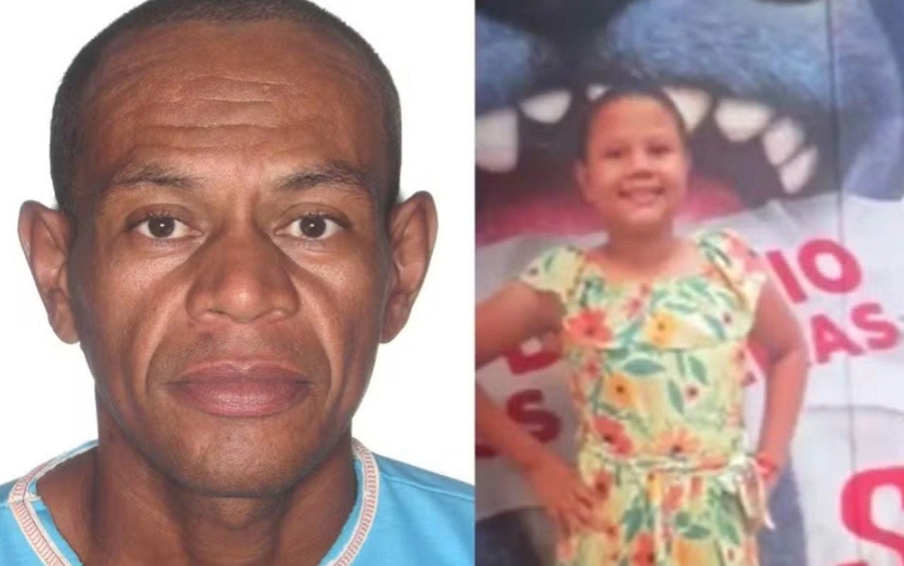 Claudinei Silva, de 42 anos, e Olga Beatriz Santos da Silva, de 12 anos - Internet