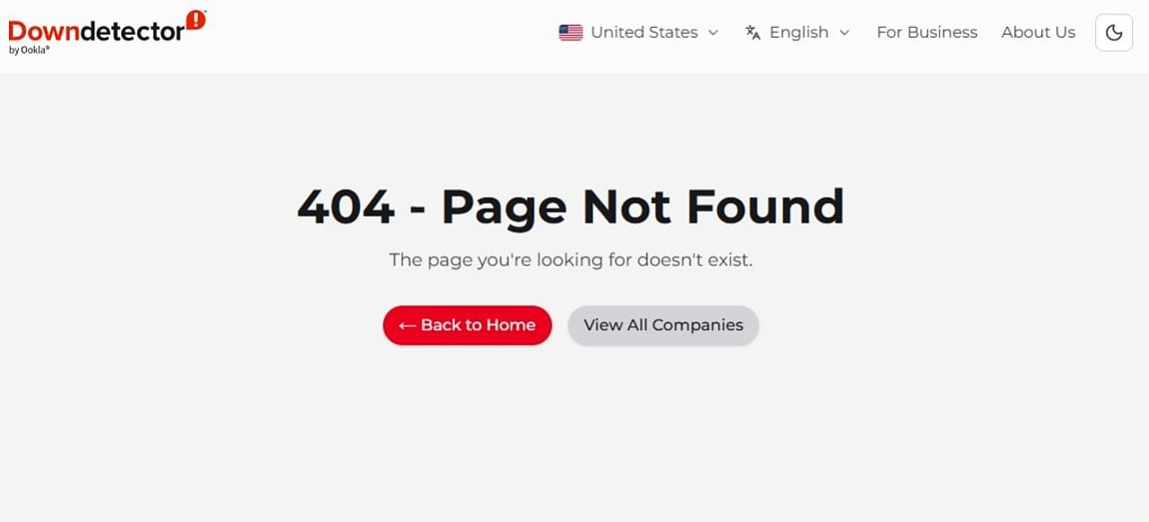 Downdetector fora do ar e páginas não encontradas reportam erro 404 no site oficial