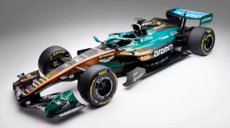 Equipe Aston Martin usa pintura que muda de cor no GP de Mônaco 2026 - Divulgação